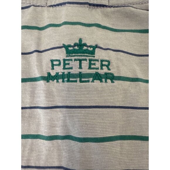 Peter Millar Crown Crafted Golf Polo Shirt Purple Striped Men’s M Performance - Picture 7 of 9